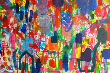 Kleurrijk abstract van Ina Wuite