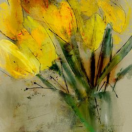 Tulpen in einer Vase von annemiek art