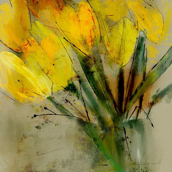 Tulpen in vaas van annemiek art
