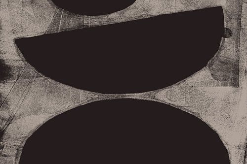 Abstracte vormen in zwart-wit.