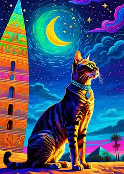 Egyptische kat en obelisk van MIROKKU