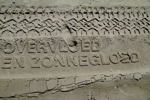 Poems in the sand on Vlieland