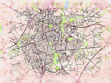 Karte von La Roche-sur-Yon im stil 'Soothing Spring' von Maporia