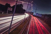 Autobahn A35 bei Nacht