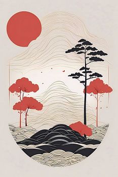 Zen-Garten Mond