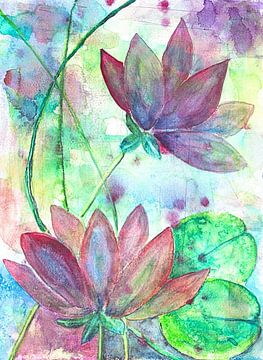 Water Lilies van Andrea Fettweis