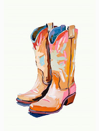 Colorful Rodeo Boots by Renate Williams