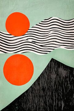 Abstract landscape with suns by Poster Art Shop