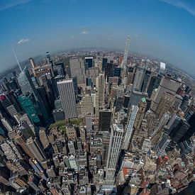 180graden blik over Upper Manhattan van Toon van den Einde