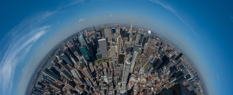 180graden blik over Upper Manhattan van Toon van den Einde