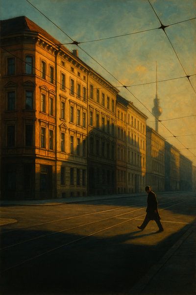 Berlin Golden Hour - Edward Hopper inspirierte urbane Stille von Travel Shop