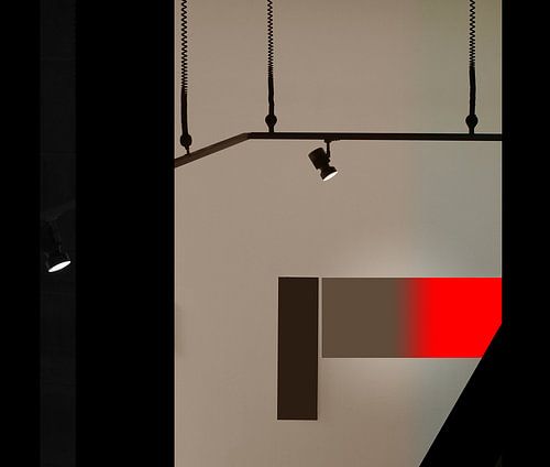 Abstract red divided