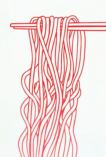 Red Noodles Chopsticks I