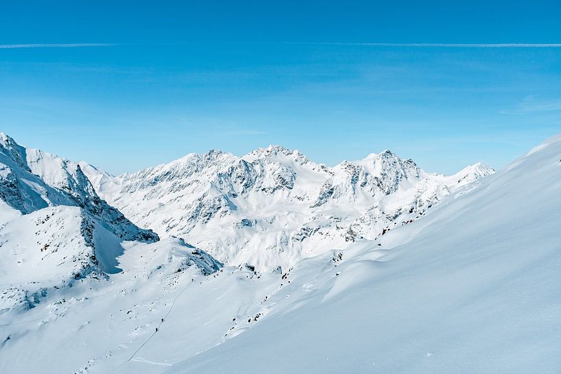 Winter view of the Tyrolean Alps by Leo Schindzielorz
