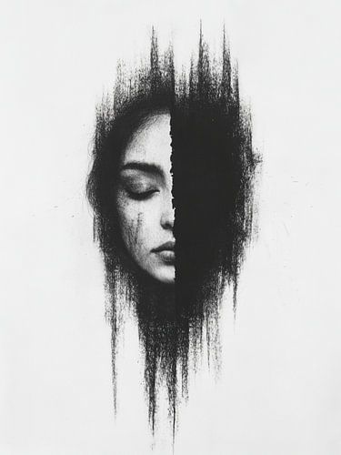 Portrait abstrait moderne