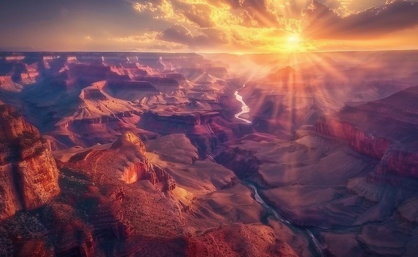 Leuchtende Bergsilhouetten von fernlichtsicht