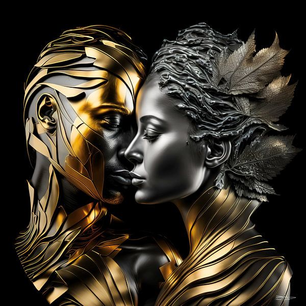 liefde in goud en zilver van Gelissen Artworks