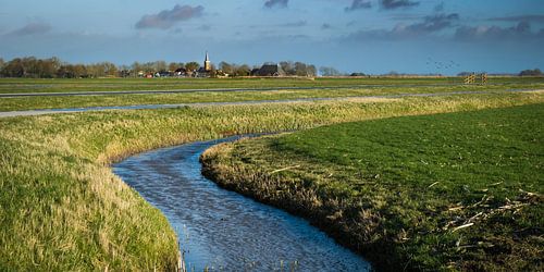Uitzicht op een Fries Dorpje