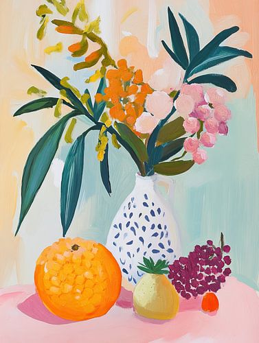 Mrs Vaas | Happy Fruit by Eye catching paintings