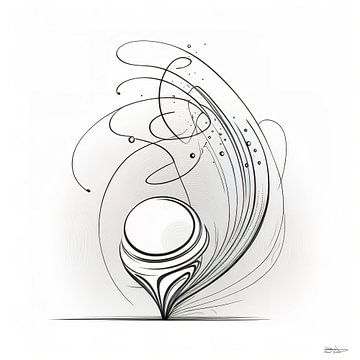 Simple line drawing on white background. by Gelissen Artworks