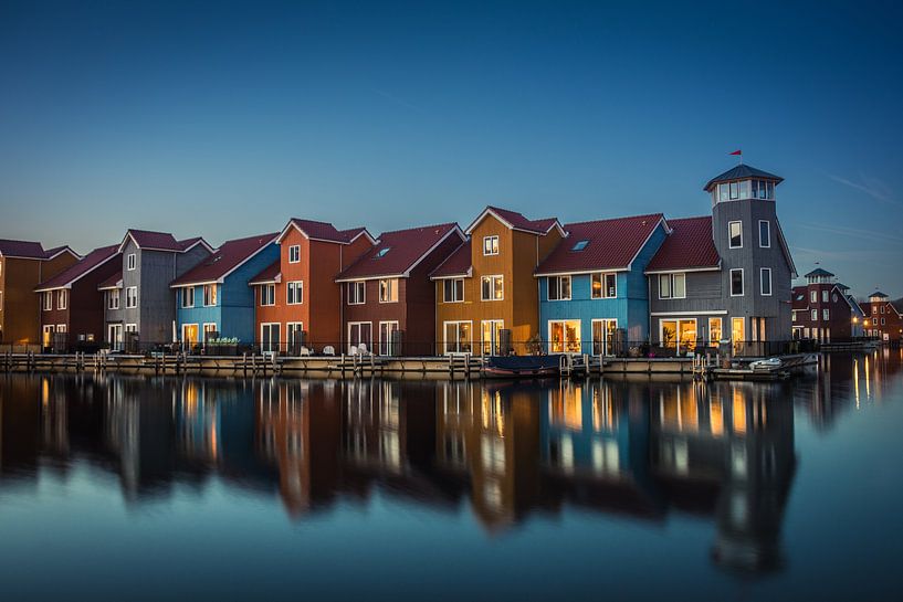 Reitdiephaven pendant l'heure bleue par Michel Leertouwer