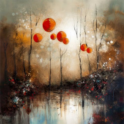 Modern Impressionisme Abstract Zwevende Cirkels