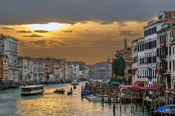 Zonsondergang in Venetië van Kurt Krause