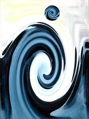 Spirales et silhouettes dans les tons bleus – La géométrie du devenir 05