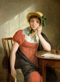 Girl with letter, Adriaan de Lelie