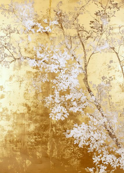 White and gold tree 2 by JBJart Justyna Jaszke