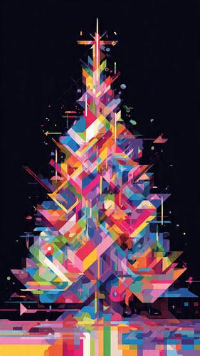 abstrakter weihnachtsbaum von hisam colours