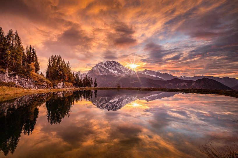 Sonnenuntergang in den Berchtesgadener Alpen von Marika Hildebrandt FotoMagie