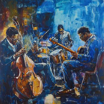 Abstrakte Bluesmusiker