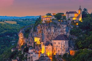 Sonnenuntergang in Rocamadour, Frankreich