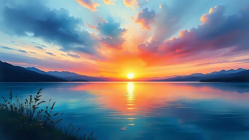 Kleuren van de avondlucht