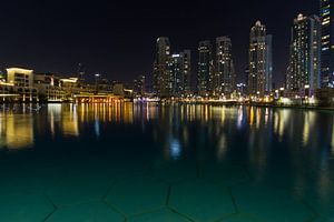 Dubai Skyline and Fountain