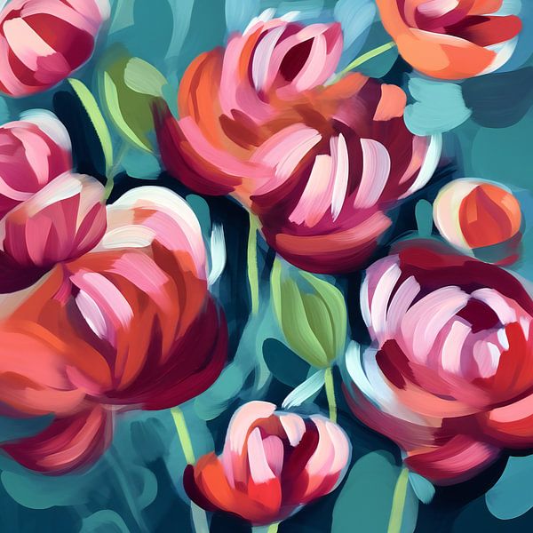 Bold Tulips van Jacky
