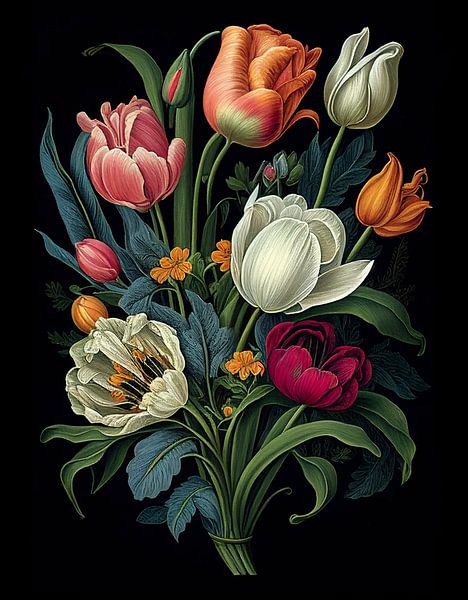 bouquet classique dans la tradition néerlandaise 1 par Ariadna de Raadt-Goldberg