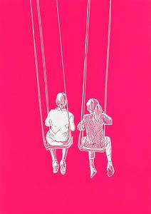 Schaukel in Rosa