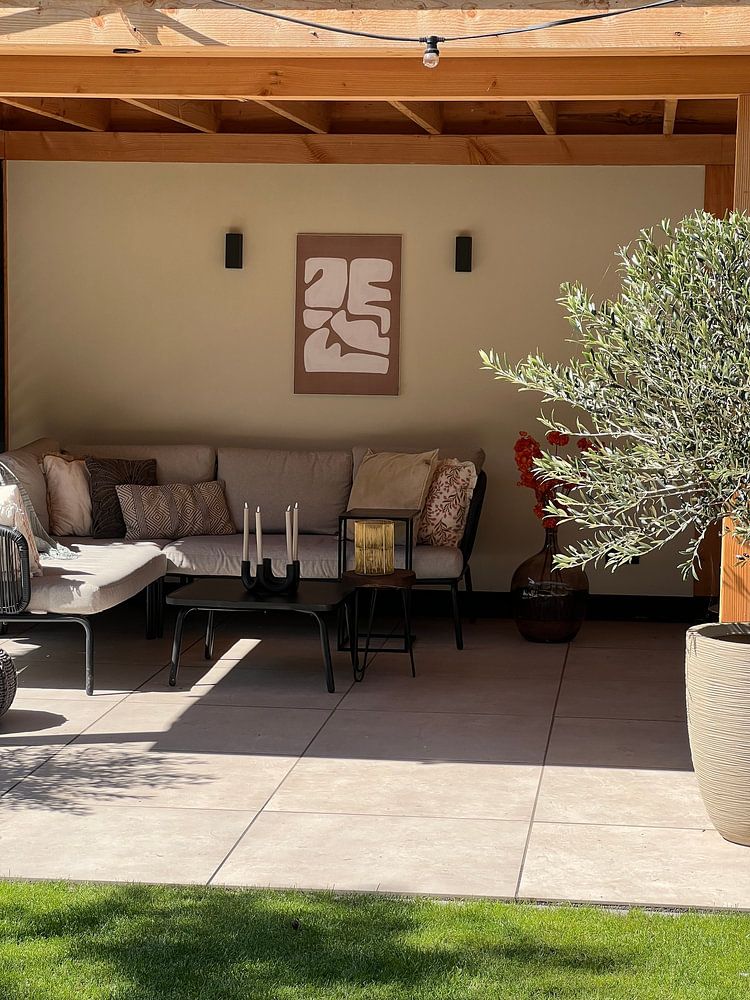 Abstrakte Formen #2 | Braun Weiß  von Henriette Visscher 