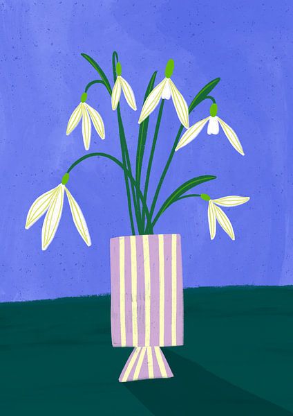 Sneeuwklokjes in Strepen van Bea Müller