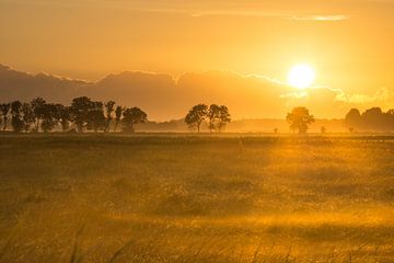 Zonsopgang in Groningen van Jasper van de Gronde