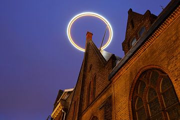 Église St Willibrord d'Utrecht avec halo sur Donker Utrecht