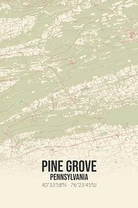 Alte Karte von Pine Grove (Pennsylvania), USA. von Rezona