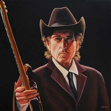 Peinture de Bob Dylan 2 sur Paul Meijering