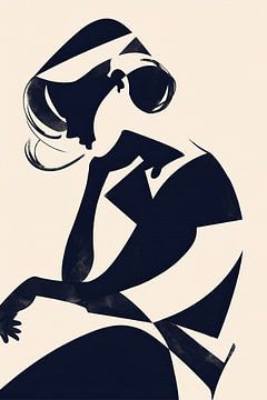 Vrouw Met Hoofd | Elegante Vrouw Met Haar van ARTEO Schilderijen