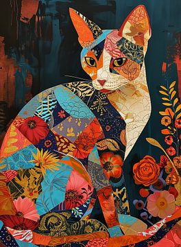 Patchwork Puss: A Mosaic of Natural Splendour by Color Square