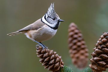 Crested Tit (Lophophanes cristatus)