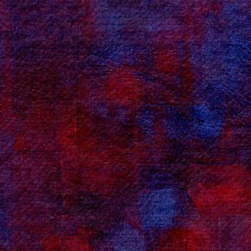 Rood, blauw en paars abstract schilderij op doek 2 van Dina Dankers
