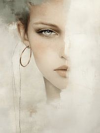 Modern and abstract portrait by Carla Van Iersel